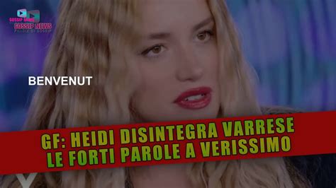 Heidi Baci Disintegra Massimiliano Varrese Le Forti Accuse A Verissimo