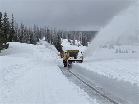 PHOTOS: WYDOT plowing deep snow to open Snowy Range Road by Memorial ...