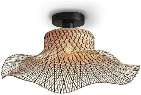 Good And Mojo Lampa Sufitowa Ibiza S 50X15 Naturalnaczarna Goodmojo