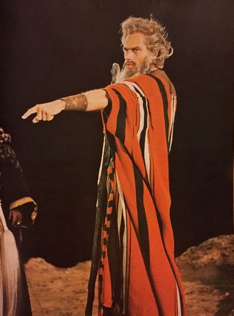 Charleston Heston As Moses While Filming Moses Movie Famous Movies