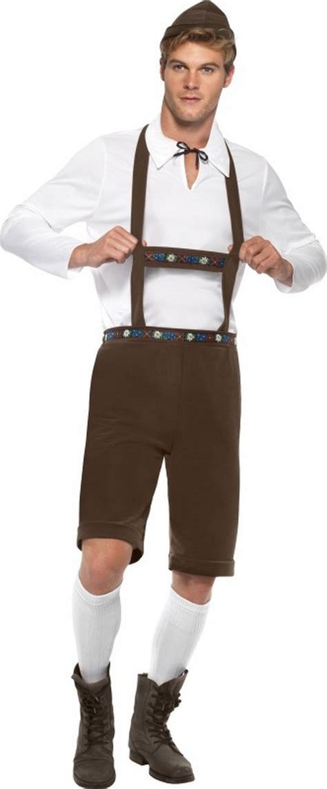 Costume Bavarese Edelweiss Uomo Pronto Per Festeggiare Travestimento