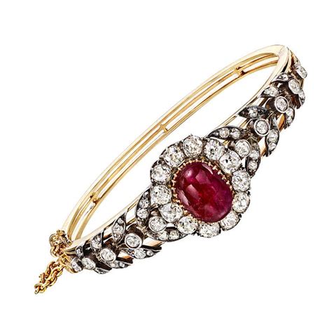 Antique Ruby And Diamond Bracelet At 1stdibs