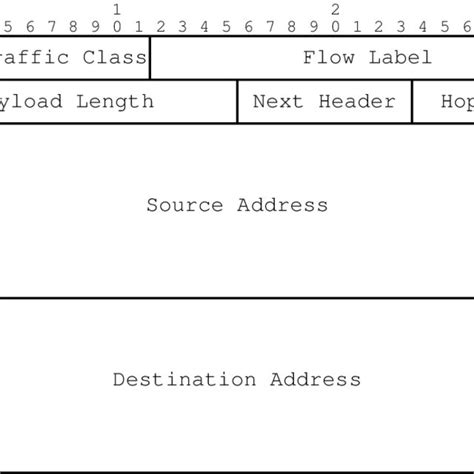 1 Ipv6 Header Format Traffic Class And Flow Label Field Are Only Of Download Scientific