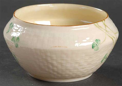 Shamrock Open Sugar Bowl By Belleek Pottery Ireland Replacements Ltd