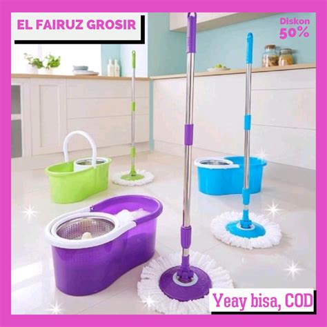 Jual Alat Pel Lantai Magic Ultra Pel Putar Otomatis Serbaguna Spin Mop