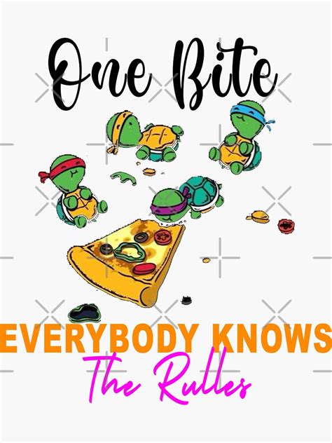 One Bite Everybody Knows The Rules Sticker For Sale By 9chaa Redbubble