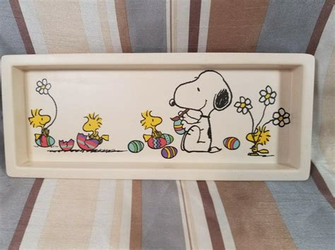 Peanuts Snoopy Woodstock Easter Eggs New Serving Tray 3927450219