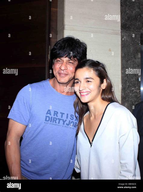 Shah Rukh Khan Indian Bollywood Actor With Actress Alia Bhatt At