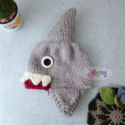 KNITTING PATTERN Shark Hat Baby, Adult Woman, Adult Man Size PDF - Etsy