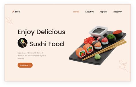 Sushi Website Landing Page | Figma