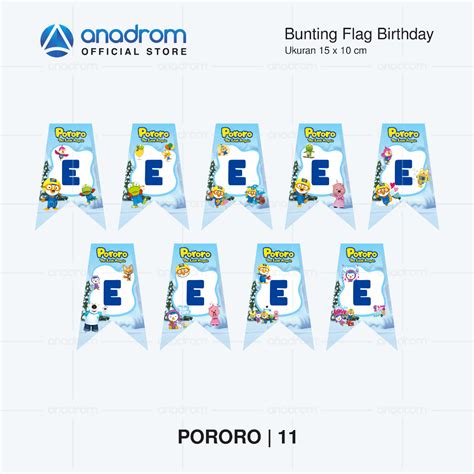 Jual Bunting Flag Happy Birthday Banner Huruf Custom Bunting Flag