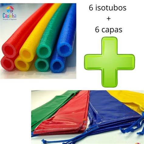 Kit 6 Isotubos 6 Capas Vinilicas Para Isotubo Combo Acessórios