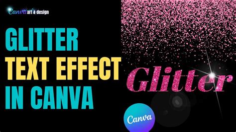 Glitter Text Effect How To Add Glitter In Canva Text Glitter Effect