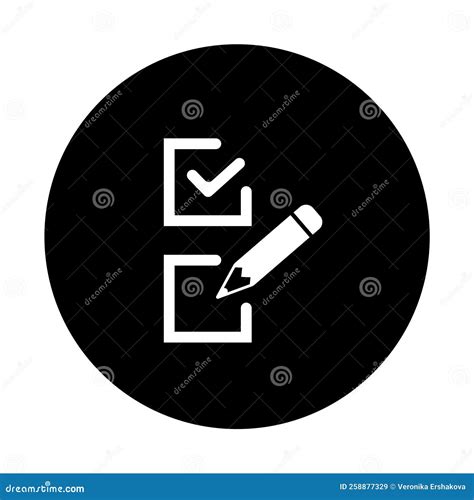 Survey Icon In Flat Style Questionnaire Symbol Stock Vector