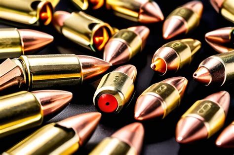 Premium Photo | 9mm 9x19 luger caliber live ammunition with golden ...