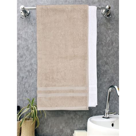 Haus And Kinder 100 Cotton Zero Twist Bath Towel Set 500 Gsm White