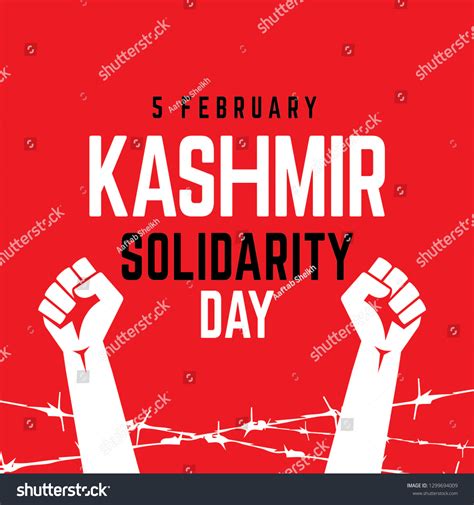 Th February Kashmir Solidarity Day Stock Vector Royalty Free