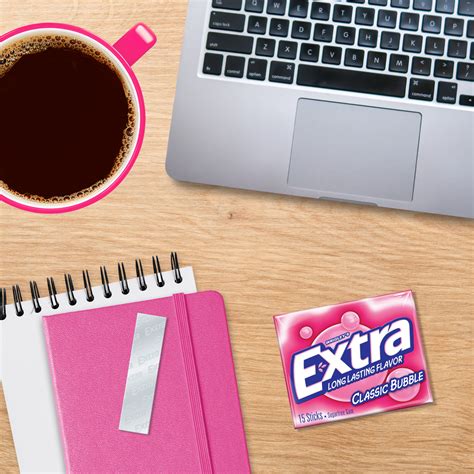 Extra Classic Bubble Sugar Free Chewing Gum 15 Ct 3 Pack