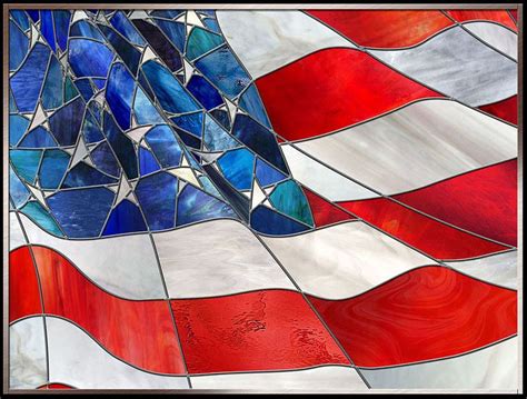 Stained Glass American Flag Faux Stained Glass Stained Glass Patterns Stained Glass Mosaic