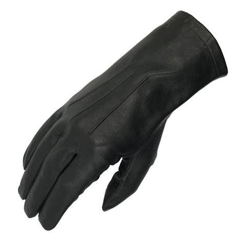 Southcombe Men S Black Unlined Uniform Leather Gloves Size 8