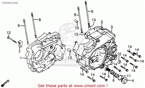 Honda Xr R C Usa Crankcase Schematic Partsfiche