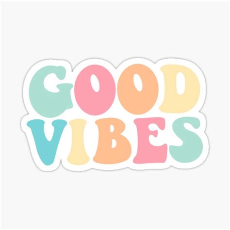 Good Vibes Pastel Sticker For Sale By Lilystoltz Redbubble