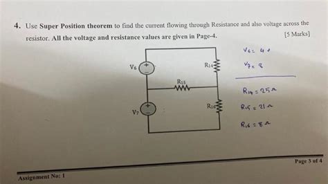 Solved Use Super Position Theorem To Find The Current Chegg