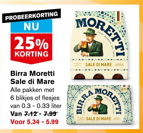 Birra Moretti Sale Di Mare Alle Pakken Met 6 Blikjes Of Flesjes Van 0 3