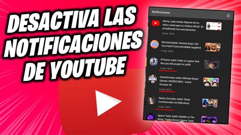 Como Desactivar Las Notificaciones De YouTube YouTube