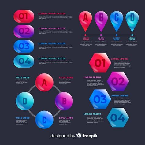 Conjunto de elementos infográficos coloridos Vector Gratis