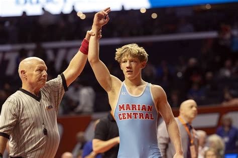 Boys Wrestling Marian Centrals Brayden Teunissen Jimmy Mastny