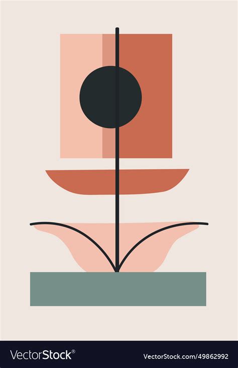 Abstract contemporary art minimalist poster with Vector Image