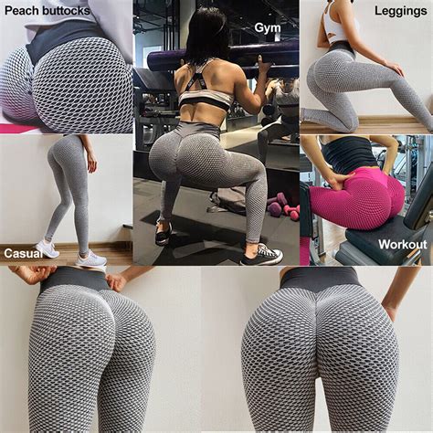 Women Leggings Anti Cellulite High Waist Push Up Yoga Pants Tiktok Butt