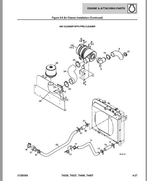 Cat Th336 Th337 Th406 Th407 Telehandler Parts Manual Pdf Download Heydownloads Manual