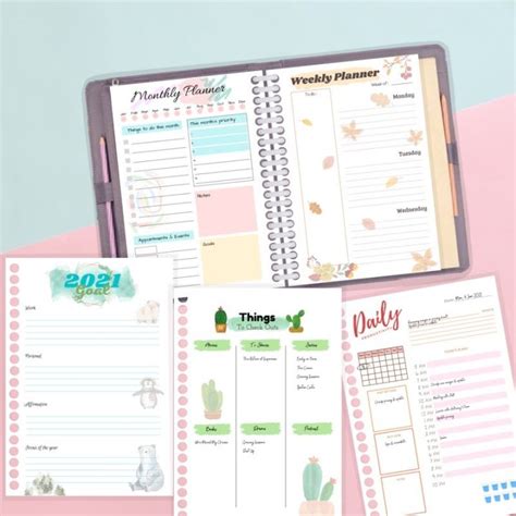 binder planner  monthly planner weekly planner daily planner