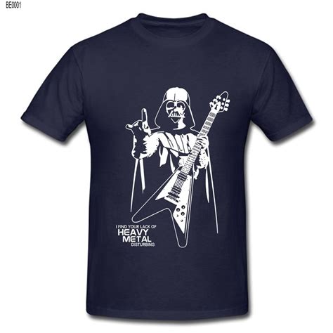 Men Darth Vader Heavy Metal Designer Funny T Shirts Short Sleeve Tee