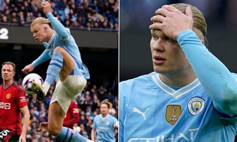 Erling Haaland Misses Huge Chance In The Manchester Derby From Two