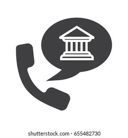 Bank Phone Call Linear Icon Thin Stock Vector Royalty Free