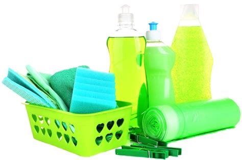 premium photo cleaning products isolated  white