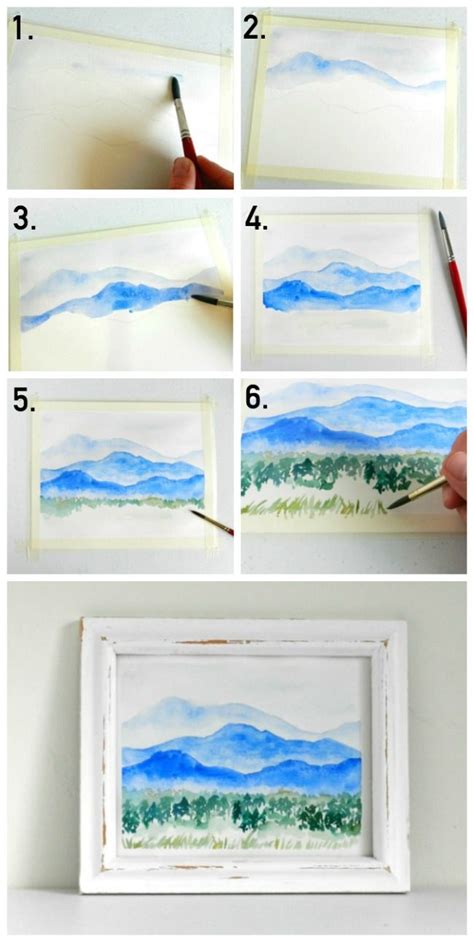 Watercolor Mountains Step-by-Step Tutorial | Watercolor art, Art painting, Watercolor painting ...