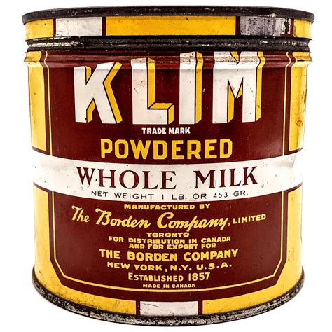 Klim Powdered Milk Tin Parrys Vintage