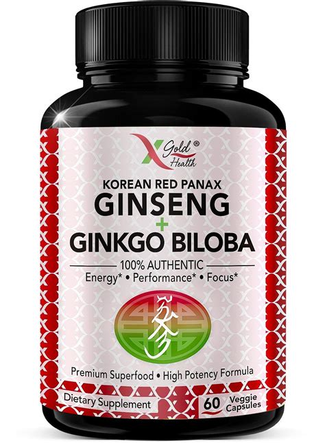 Buy Korean Red Panax Ginseng Mg Ginkgo Biloba Extra Strength