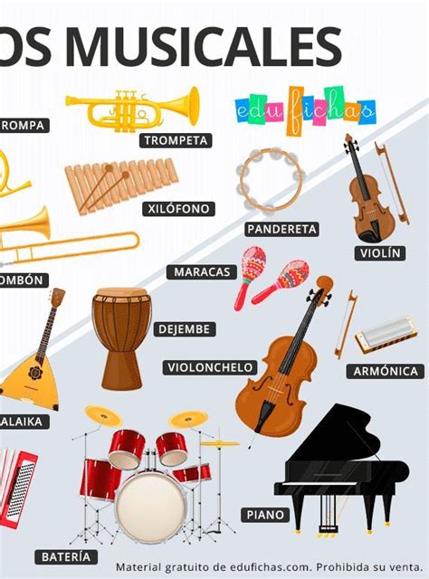 P Ster De Instrumentos Musicales Parte Instrumentos Musicales Para