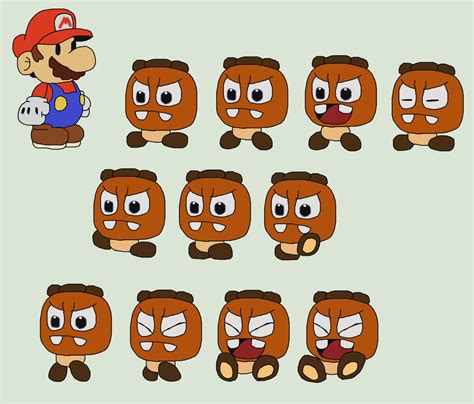 Goombrat Paper Mario Style By Ericgl1996 On Deviantart