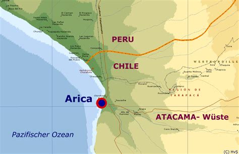 Arica Chile Map
