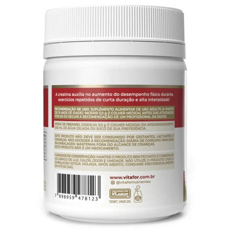 Creatina Monohidratada 100g Vitafor Meu Mundo Fit