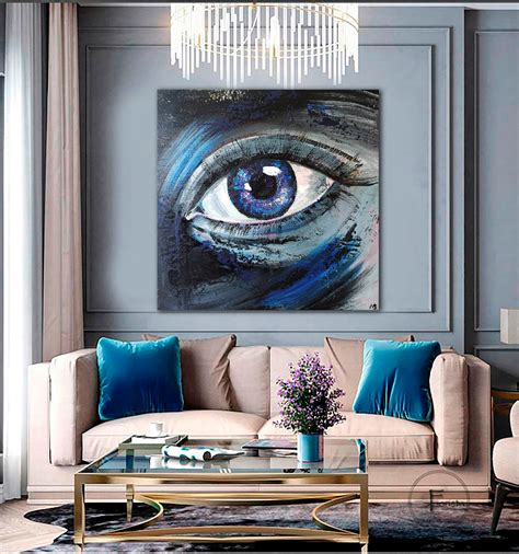 Eye Wall Art Eye Oil Painting on Canvas Large Wall Art - Etsy