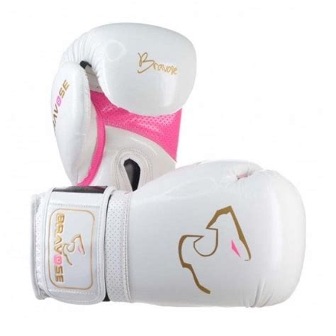 Alpha™ Synthetic Leather Boxing Gloves White Pink Uk Gym