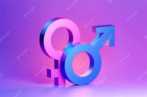 Premium Photo 3d Illustration Minimalist Concept Male And Female Symbols Joined Together On