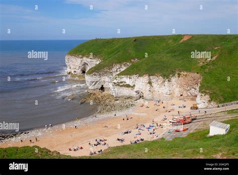 North Landing Beach On Flamborough Head In East Yorkshireuk Stock